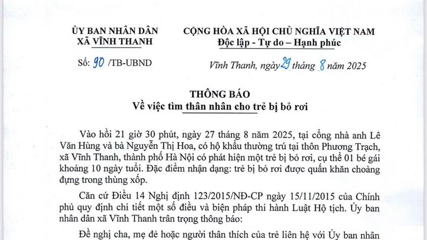 UBND xã Vĩnh Thanh