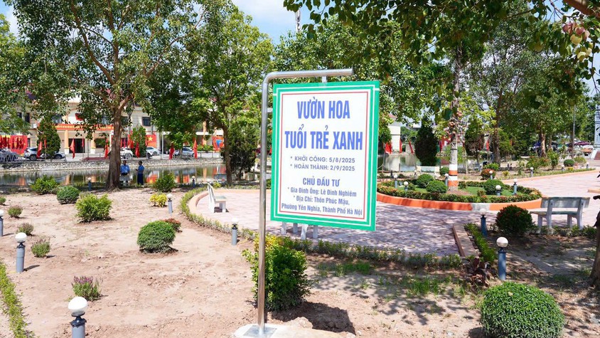 Vườn hoa tuổi trẻ xanh - không gian sinh hoạt cộng đồng cho nhân dân phường Yên Nghĩa