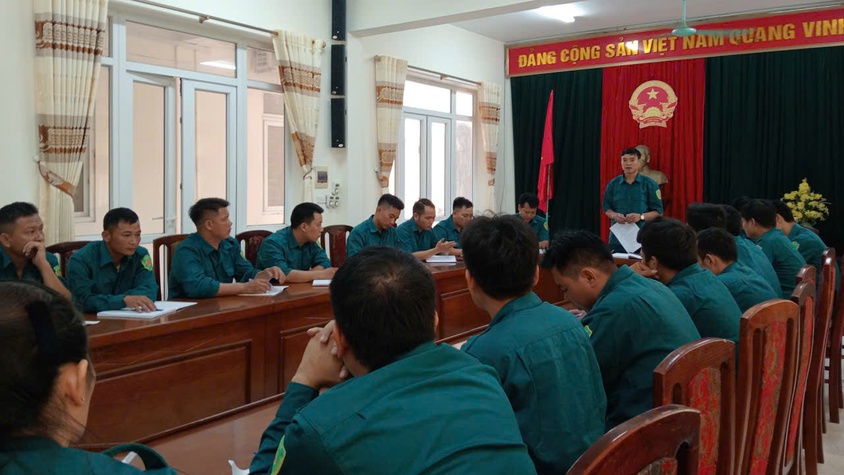 Ban Chỉ huy Quân sự xã Bất Bạt tổ chức hội nghị giao ban công tác quân sự tháng 8 và triển khai một số nhiệm vụ tháng 9