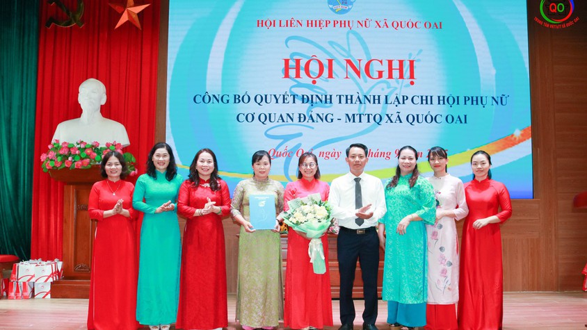 Quốc Oai: Tổ chức Hội nghị công bố các quyết định thành lập và triển khai hoạt động Chi hội Phụ nữ trong cơ quan, đơn vị, trường học