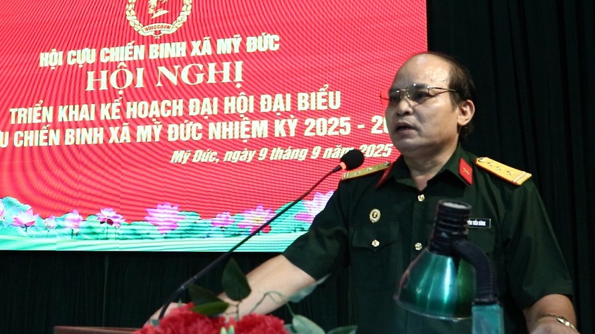 Hội Cựu chiến binh xã Mỹ Đức triển khai kế hoạch Đại hội đại biểu Hội cựu chiến binh xã lần thứ VIII, nhiệm kỳ 2025-2030