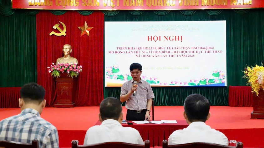 UBND XÃ HỒNG VÂN TỔ CHỨC HỘI NGHỊ TRIỂN KHAI KẾ HOẠCH GIẢI CHẠY BÁO HÀ NỘI MỚI MỞ RỘNG LẦN THỨ 50 – VÌ HÒA BÌNH