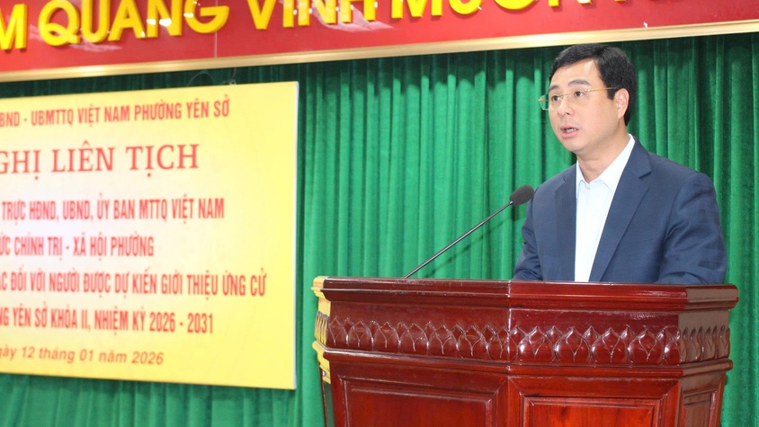 Phường Yên Sở tổ chức Hội nghị liên tịch lấy ý kiến cử tri nơi công tác đối với người ứng cử đại biểu HĐND phường Yên Sở, nhiệm kỳ 2026 - 2031