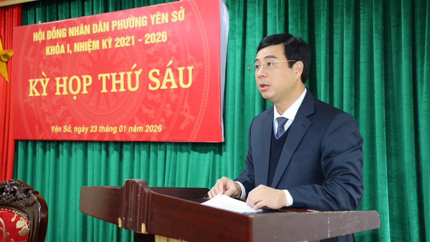 Kỳ họp thứ Sáu, HĐND phường Yên Sở thông qua nhiều nội dung quan trọng