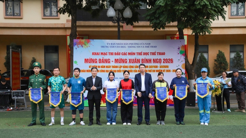 Sôi nổi giải thể thao Mừng Đảng – Mừng Xuân Bính Ngọ 2026 của phường Cửa Nam