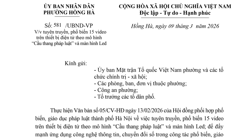 Phường Hồng Hà đẩy mạnh tuyên truyền pháp luật qua mô hình 