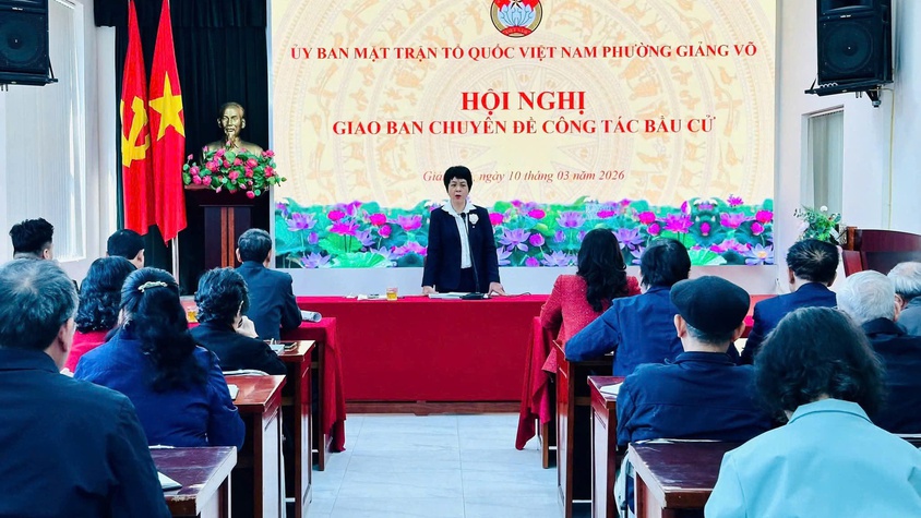 UB Mặt trận Tổ quốc Việt Nam phường tổ chức Hội nghị giao ban công tác bầu cử