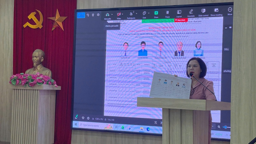 Phường Hồng Hà tổ chức hội nghị tập huấn công nghệ thông tin và hướng dẫn nghiệp vụ kiểm phiếu phục vụ công tác bầu cử