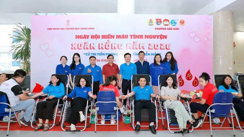 Phường Cầu Giấy tổ chức Ngày hội hiến máu tình nguyện chào mừng Ngày hội non sông năm 2026
