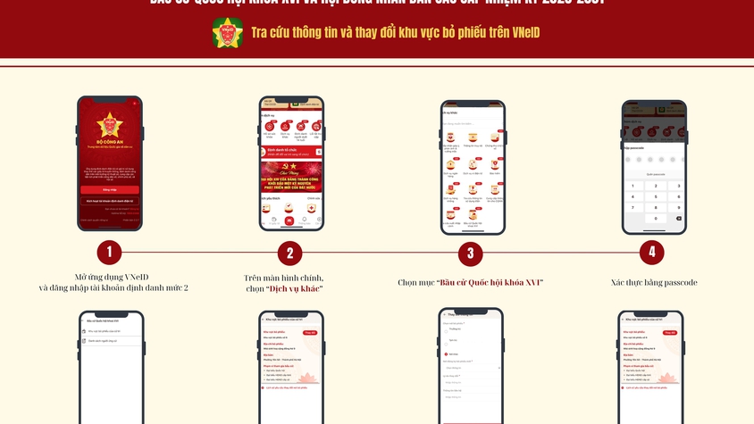 Cách tra cứu thông tin và thay đổi khu vực bỏ phiếu trên VNeID