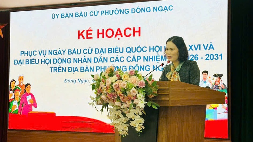 Ủy ban bầu cử phường Đông Ngạc quán triệt nhiệm vụ trong ngày bầu cử