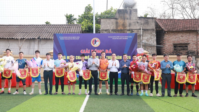 Khánh thành công trình Cụm cờ và đường hoa phong linh tại xã Minh Châu chào mừng bầu cử Quốc hội khóa XVI và HĐND các cấp nhiệm kỳ 2026 – 2031.