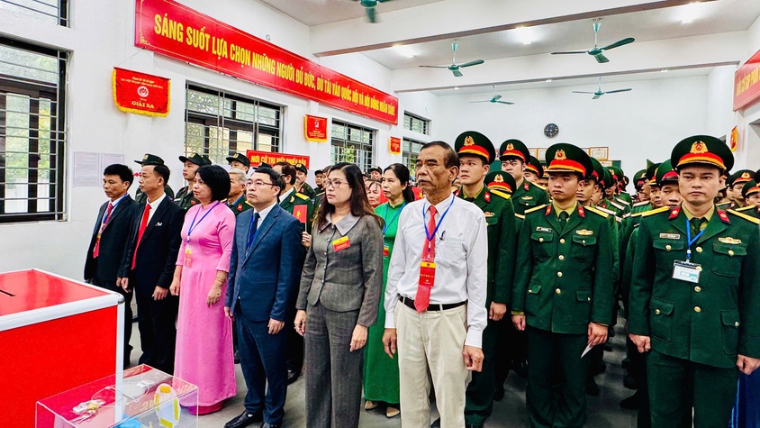 Thôn D8, xã Thanh Trì hoàn thành 100% cử tri tham gia bỏ phiếu