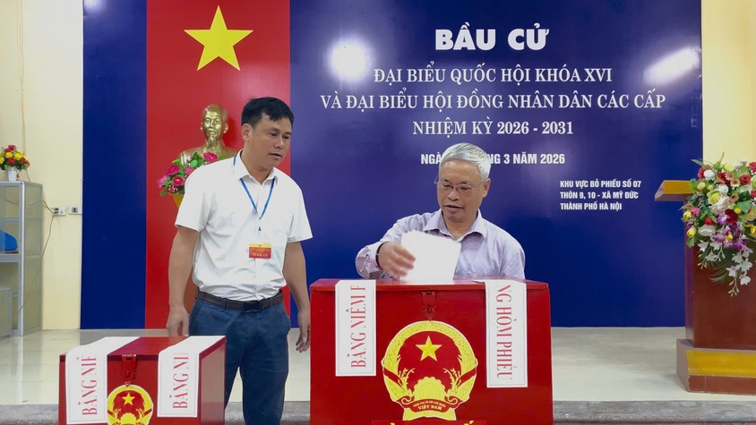 Mỹ Đức: 99,67% cử tri đi bầu cử trong ngày hội lớn