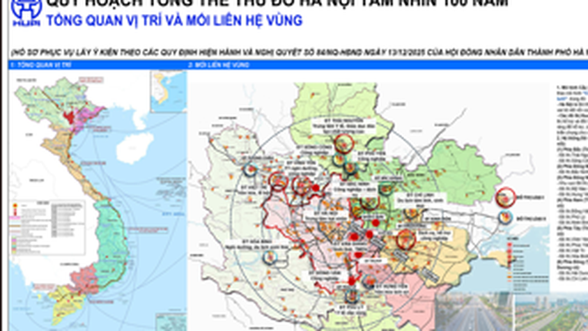  Thông báo lấy ý kiến cộng đồng dân cư đối với 
Quy hoạch tổng thể Thủ đô Hà Nội tầm nhìn 100 năm