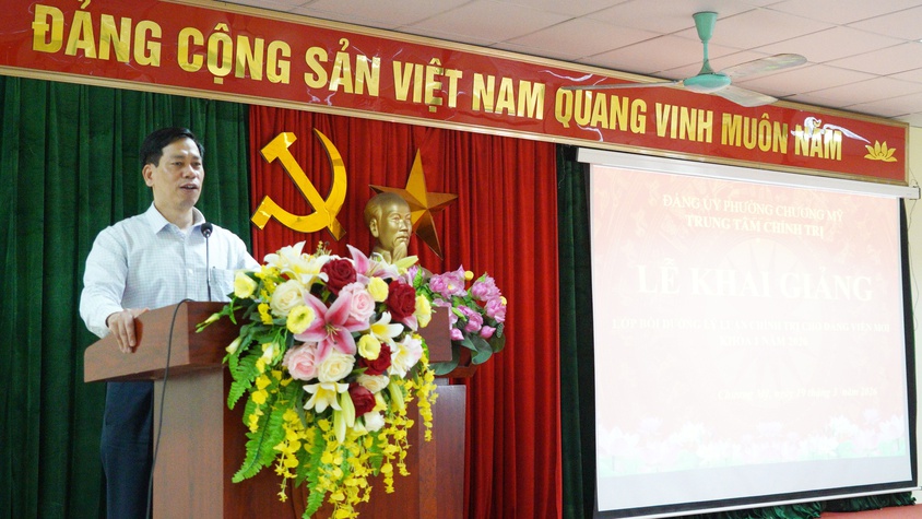 Trung tâm Chính trị phường Chương Mỹ khai giảng lớp bồi dưỡng lý luận chính trị cho đảng viên mới khóa I năm 2026