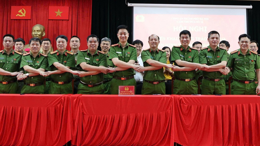 Cụm thi đua số 16 - Công an Thành phố Hà Nội ký kết giao ước thi đua