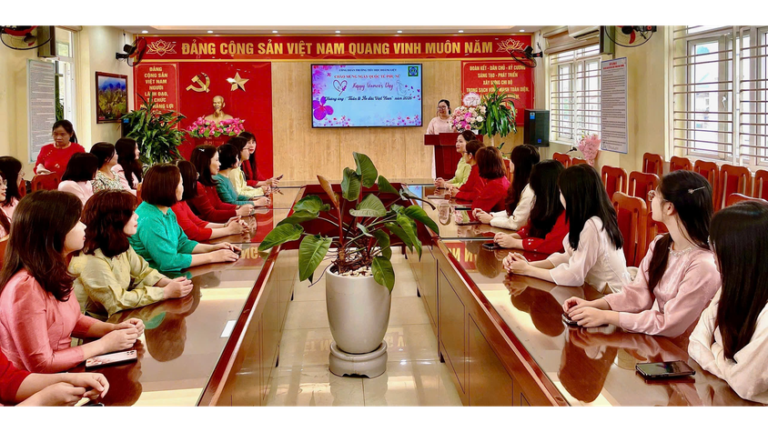 Sôi nổi các hoạt động của Công đoàn Trường Tiểu học Hoàng Liệt chào mừng Ngày Quốc tế Phụ nữ 8/3, quan tâm, chăm lo đời sống tinh thần cho công đoàn viên