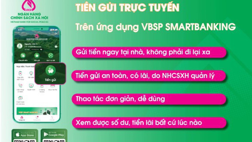 Tiền gửi trực tuyến NHCSXH – Giải pháp tích lũy an toàn ngay trên điện thoại