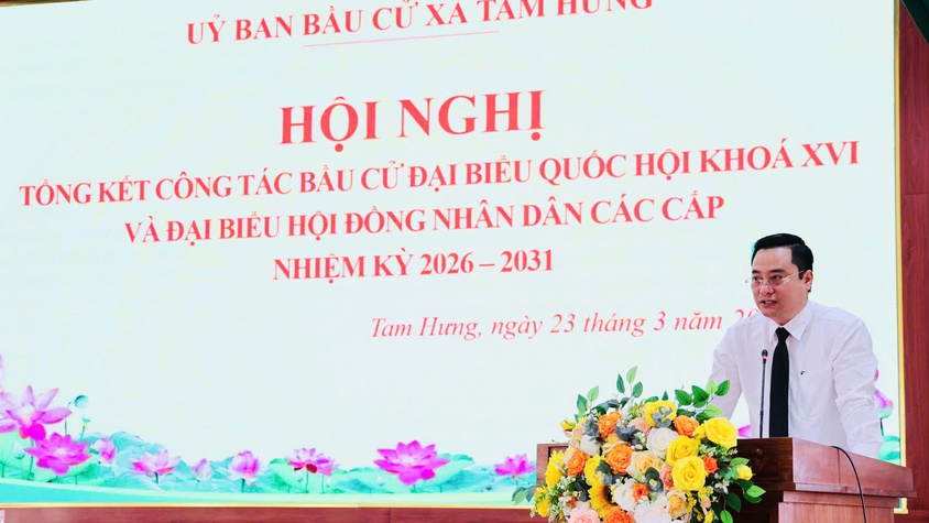 Xã Tam Hưng: Bầu đủ 23 đại biểu HĐND cấp xã nhiệm kỳ 2026-2031
