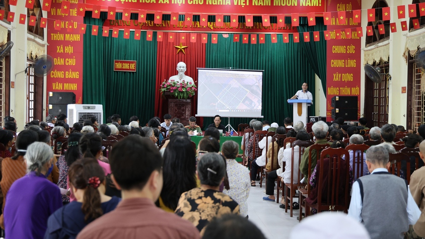 Tam Hưng tổ chức hội nghị phổ biến, tiếp nhận ý kiến Nhân dân về Dự án xây dựng Học viện An ninh nhân dân Cơ sở 2