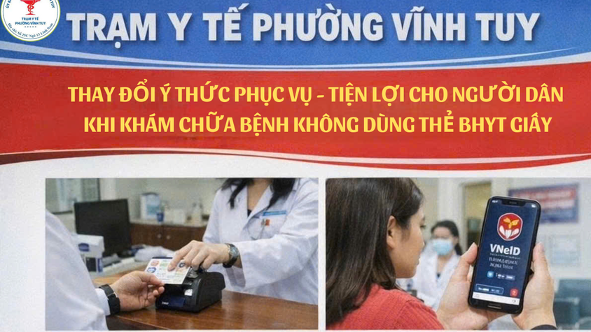 THAY ĐỔI Ý THỨC PHỤC VỤ - TIỆN LỢI CHO NGƯỜI DÂN KHI KHÁM CHỮA BỆNH KHÔNG DÙNG THẺ BHYT GIẤY