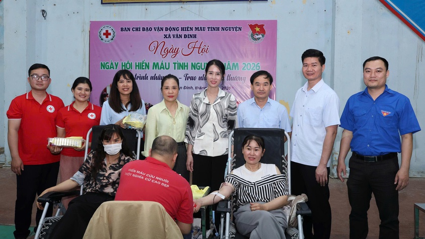 Xã Vân Đình tổ chức Ngày hội hiến máu tình nguyện năm 2026: Lan tỏa nghĩa cử cao đẹp vì cộng đồng