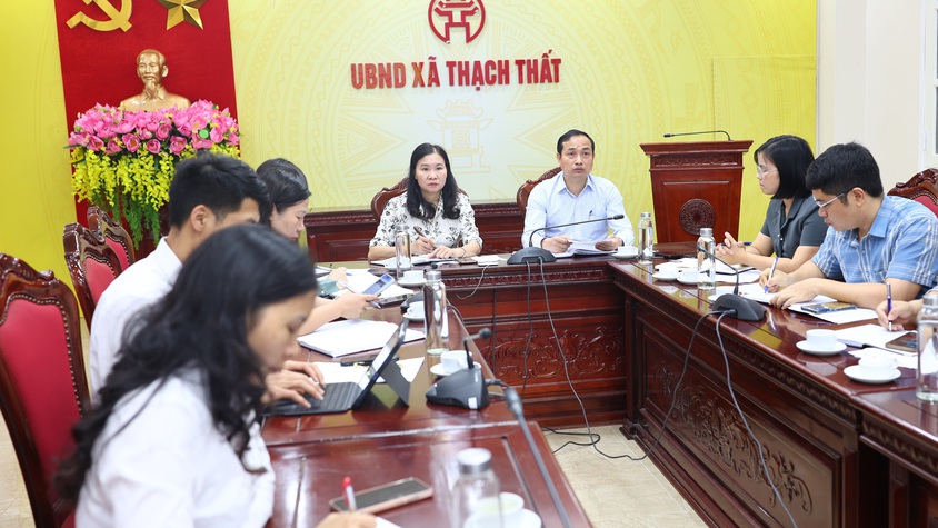 Thạch Thất: Nghe báo cáo công tác tổ chức Hội nghị đại biểu Nhân dân bàn việc xây dựng đời sống văn hóa ở cơ sở năm 2026