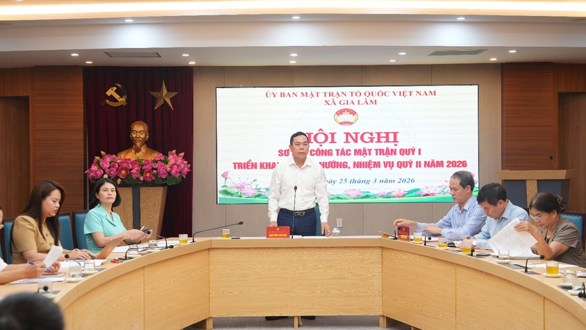 Ủy ban MTTQ Việt Nam xã Gia Lâm tổ chức Hội nghị sơ kết công tác Mặt trận quý I