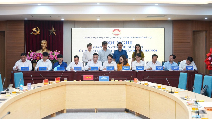 HỘI NGHỊ GIAO BAN VÀ KÝ GIAO ƯỚC THI ĐUA NĂM 2026 CỤM THI ĐUA SỐ 5 – ỦY BAN MTTQ VIỆT NAM THÀNH PHỐ HÀ NỘI