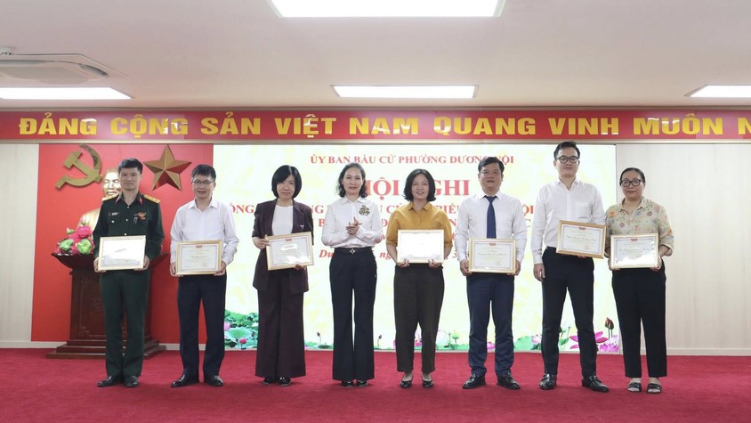 Phường Dương Nội tổng kết công tác bầu cử đại biểu Quốc hội và HĐND các cấp nhiệm kỳ 2026-2031