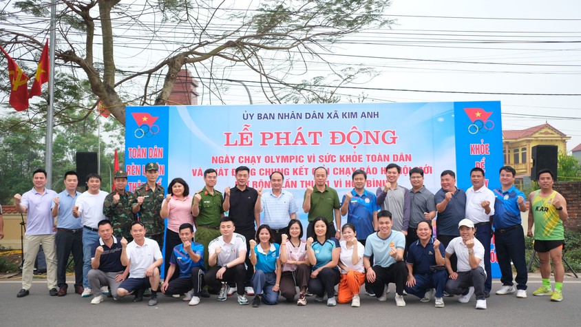 Xã Kim Anh: Ngày chạy Olympic, lan tỏa phong trào rèn luyện sức khỏe toàn dân