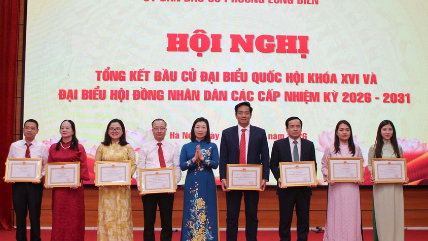 Phường Long Biên tổng kết công tác bầu cử, khẳng định tinh thần dân chủ, trách nhiệm của cử tri