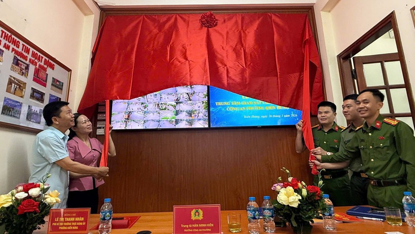 Công an phường Kiến Hưng ra mắt trung tâm giám sát camera an ninh - Đẩy mạnh chuyển đổi số trong công tác công tác công an