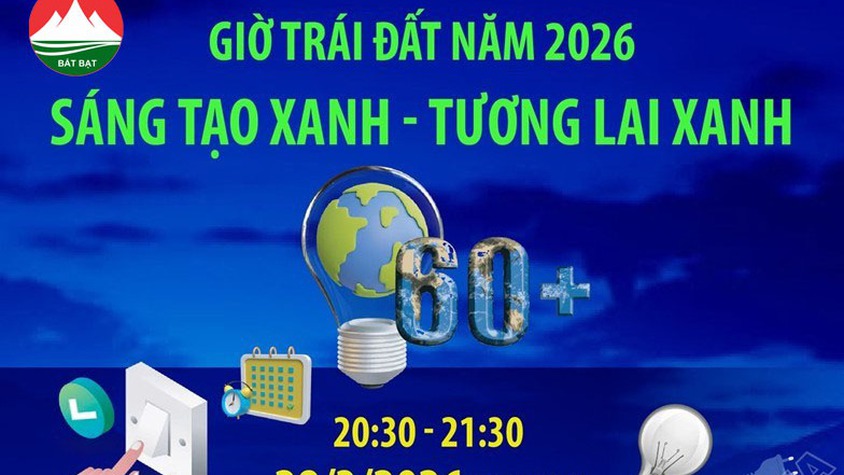 Xã Bất Bạt tham gia tuyên truyền hưởng ứng chiến dịch Giờ trái đất năm 2026