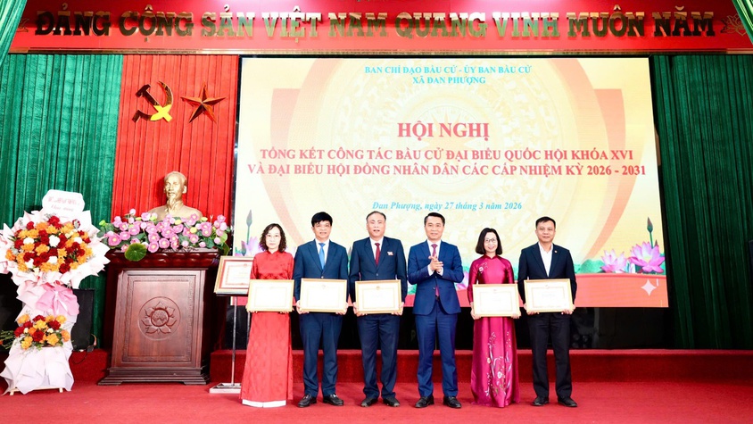Xã Đan Phượng tổng kết công tác bầu cử đại biểu Quốc hội khoá XVI và đại biểu HĐND các cấp, nhiệm kỳ 2026-2031.