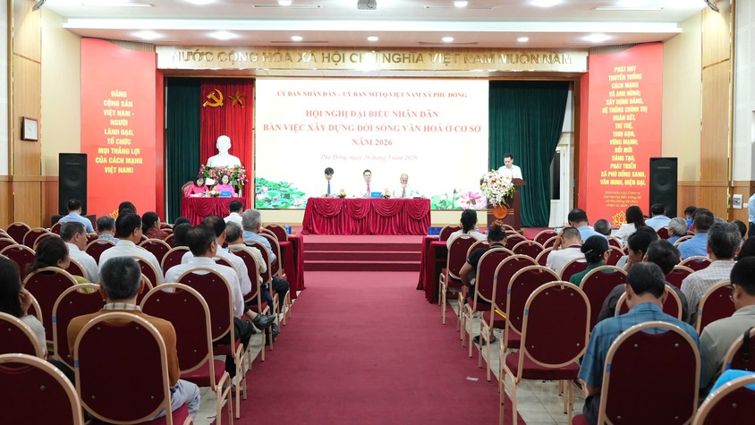 Xã Phù Đổng tổ chức Hội nghị đại biểu nhân dân bàn việc xây dựng đời sống văn hóa ở cơ sở năm 2026