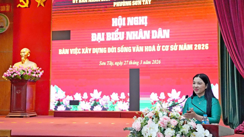 SƠN TÂY: HỘI NGHỊ ĐẠI BIỂU NHÂN DÂN BÀN VỀ XÂY DỰNG ĐỜI SỐNG VĂN HÓA Ở CƠ SỞ NĂM 2026