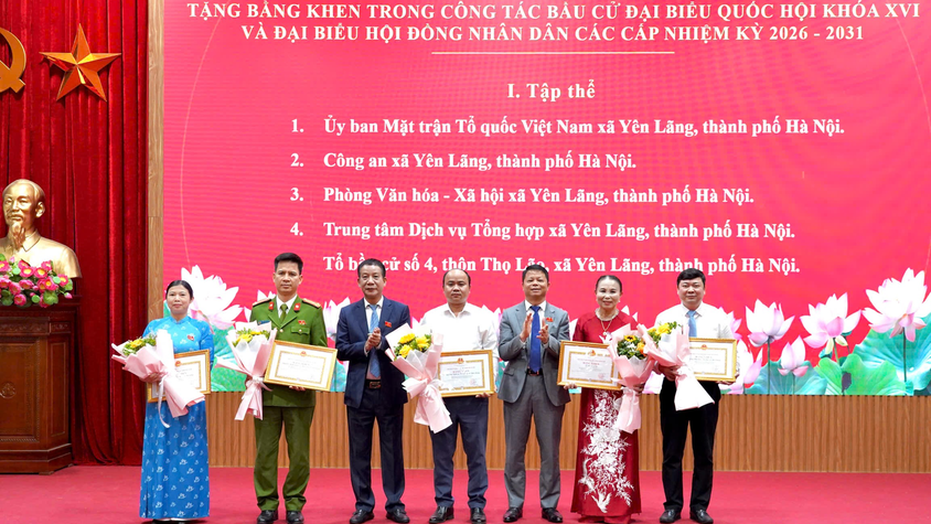 Xã Yên Lãng tổ chức hội nghị tổng kết công tác bầu cử nhiệm kỳ 2026-2031