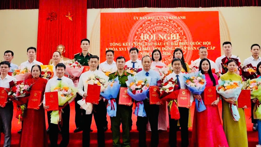 XÃ KIM ANH TỔ CHỨC HỘI NGHỊ TỔNG KẾT CÔNG TÁC  BẦU CỬ ĐBQH KHÓA XVI VÀ ĐẠI BIỂU HĐND CÁC CẤP, NHIỆM KỲ 2026 – 2031