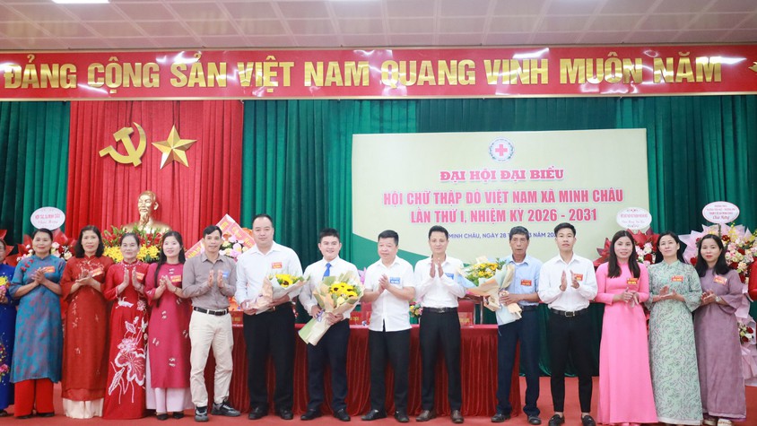 Xã Minh Châu tổ chức thành công Đại hội Hội Chữ thập đỏ lần thứ I, nhiệm kỳ 2026–2031.