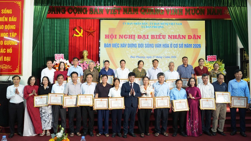 Xã Đan Phượng tổ chức Hội nghị đại biểu nhân dân bàn về xây dựng đời sống văn hóa ở khu dân cư