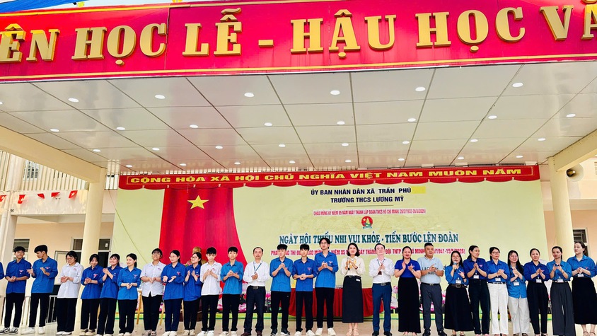 TRƯỜNG THCS LƯƠNG MỸ, XÃ TRẦN PHÚ TỔ CHỨC NGÀY HỘI “THIẾU NHI VUI KHỎE – TIẾN BƯỚC LÊN ĐOÀN”