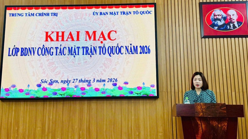 KHAI MẠC LỚP TẬP HUẤN NGHIỆP VỤ CÔNG TÁC MẶT TRẬN TỔ QUỐC NĂM 2026 TẠI XÃ SÓC SƠN