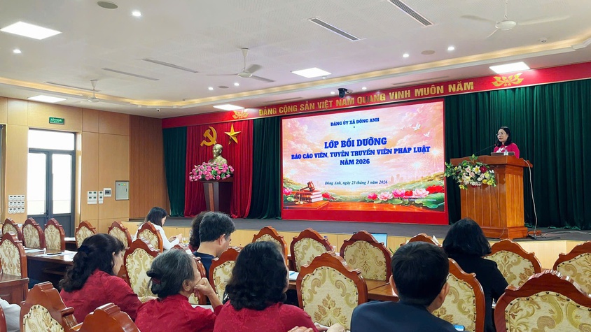 XÃ ĐÔNG ANH TỔ CHỨC LỚP TẬP HUẤN BÁO CÁO VIÊN, TUYÊN TRUYỀN VIÊN PHÁP LUẬT NĂM 2026