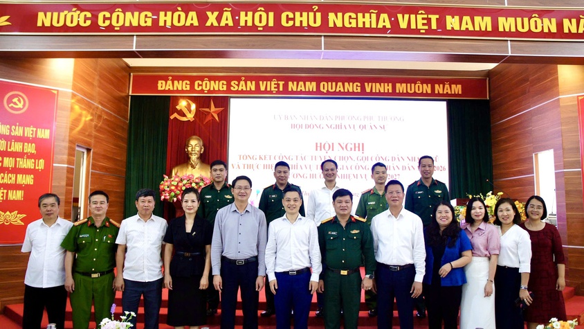 Phường Phú Thượng tổng kết công tác tuyển chọn, gọi công dân nhập ngũ và thực hiện nghĩa vụ tham gia Công an nhân dân năm 2026