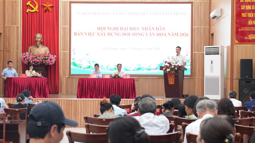 Bát Tràng tổ chức Hội nghị đại biểu nhân dân bàn việc xây dựng đời sống văn hóa năm 2026