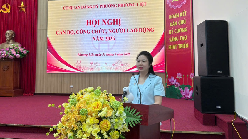 Hội nghị cán bộ, công chức, người lao động Cơ quan Đảng ủy phường Phương Liệt năm 2026