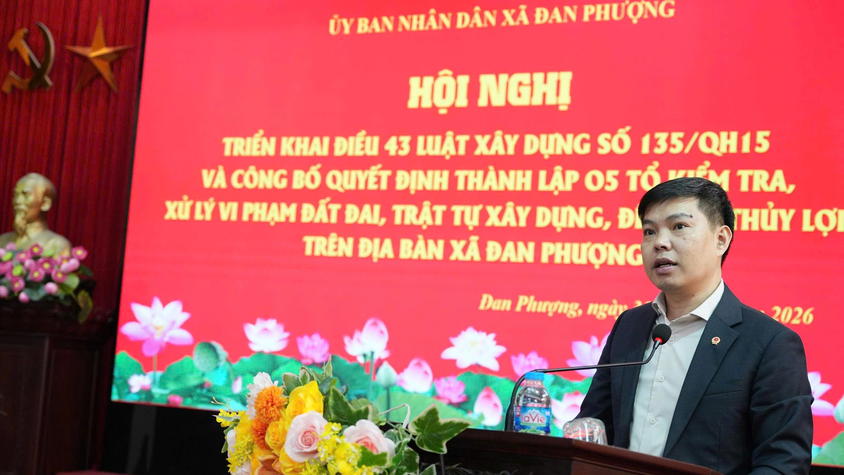 Xã Đan Phượng thành lập 5 tổ kiểm tra, xử lý vi phạm đất đai, trật tự xây dựng, đê điều, thủy lợi.