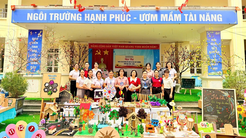 Sáng tạo và tâm huyết trong hội thi thiết kế đồ dùng, đồ chơi tự tạo tại trường mầm non Cẩm Lĩnh B năm học 2025 – 2026